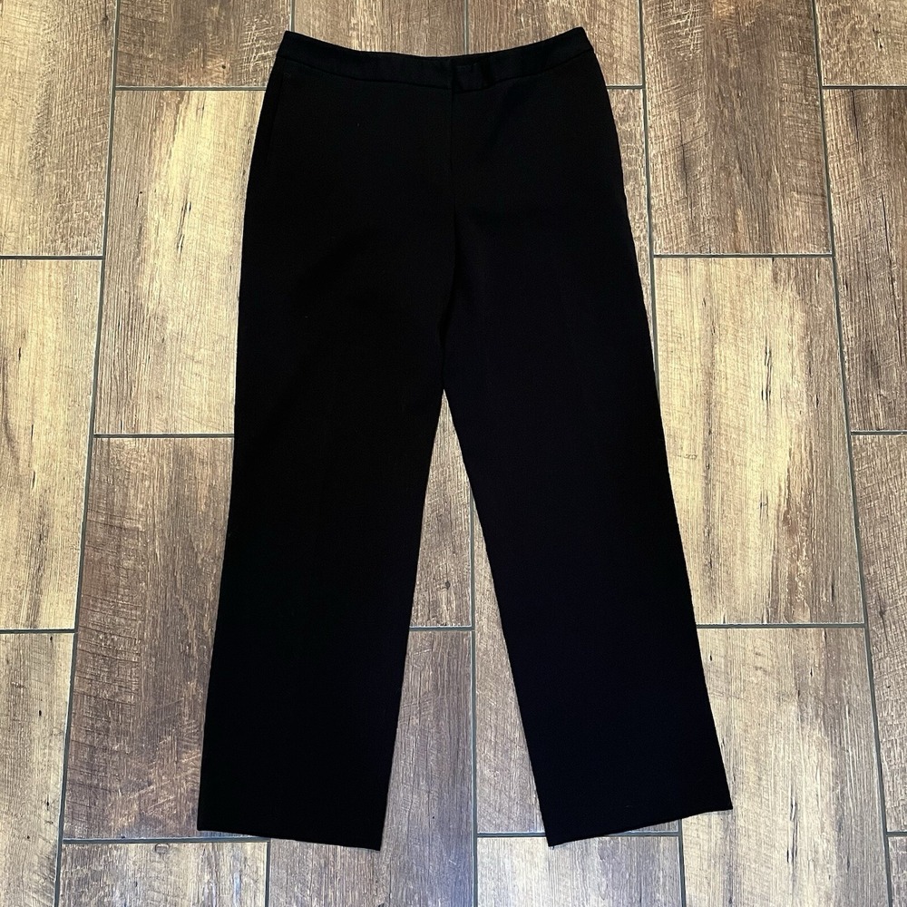 Rafaella Pants Women's 10P Black Work Business Petite Heavy